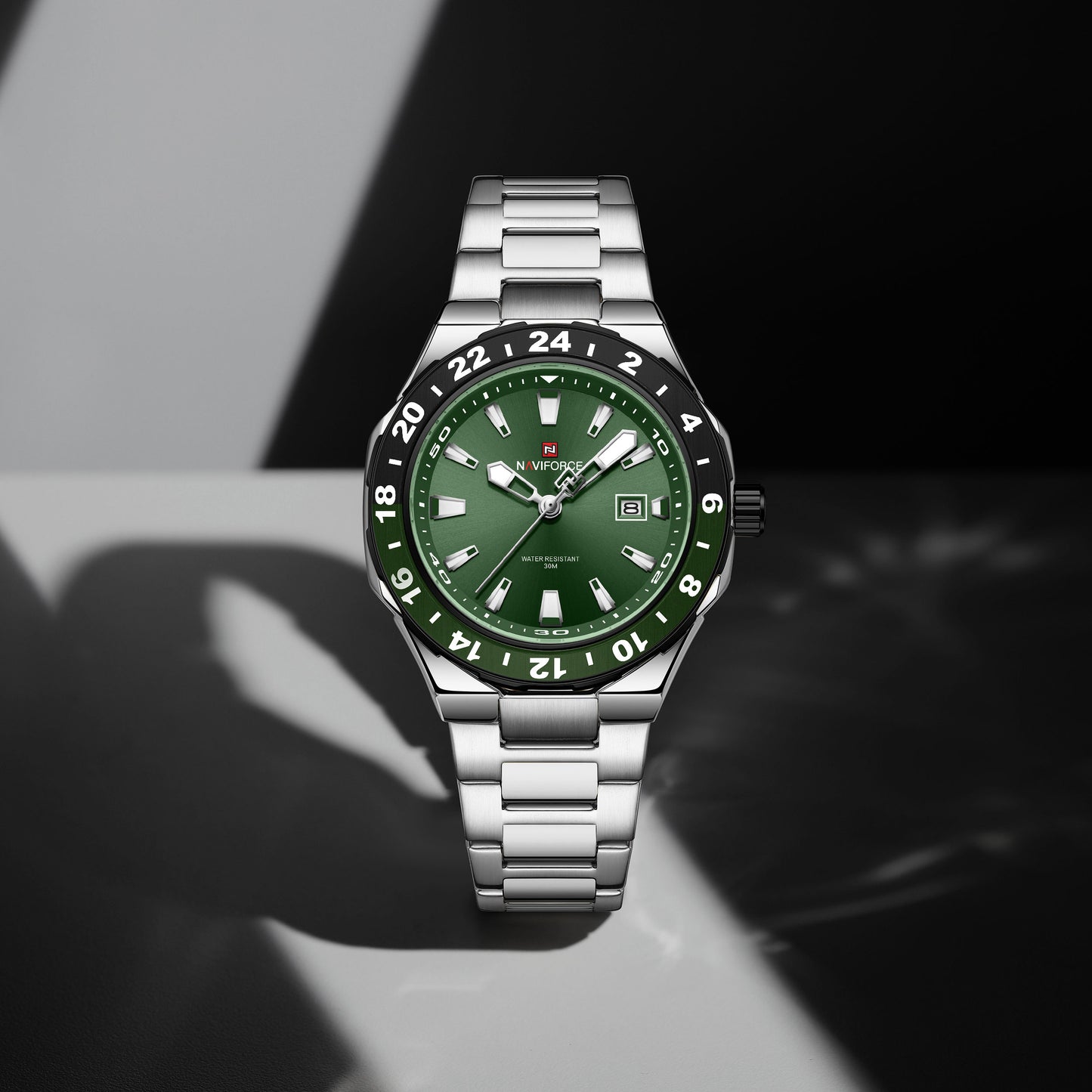 Naviforce NF9249 Freedom Men Watch - Silver Green
