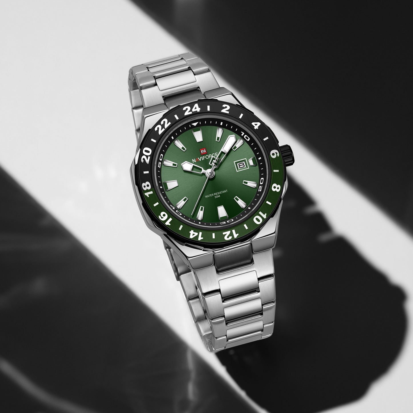 Naviforce NF9249 Freedom Men Watch - Silver Green