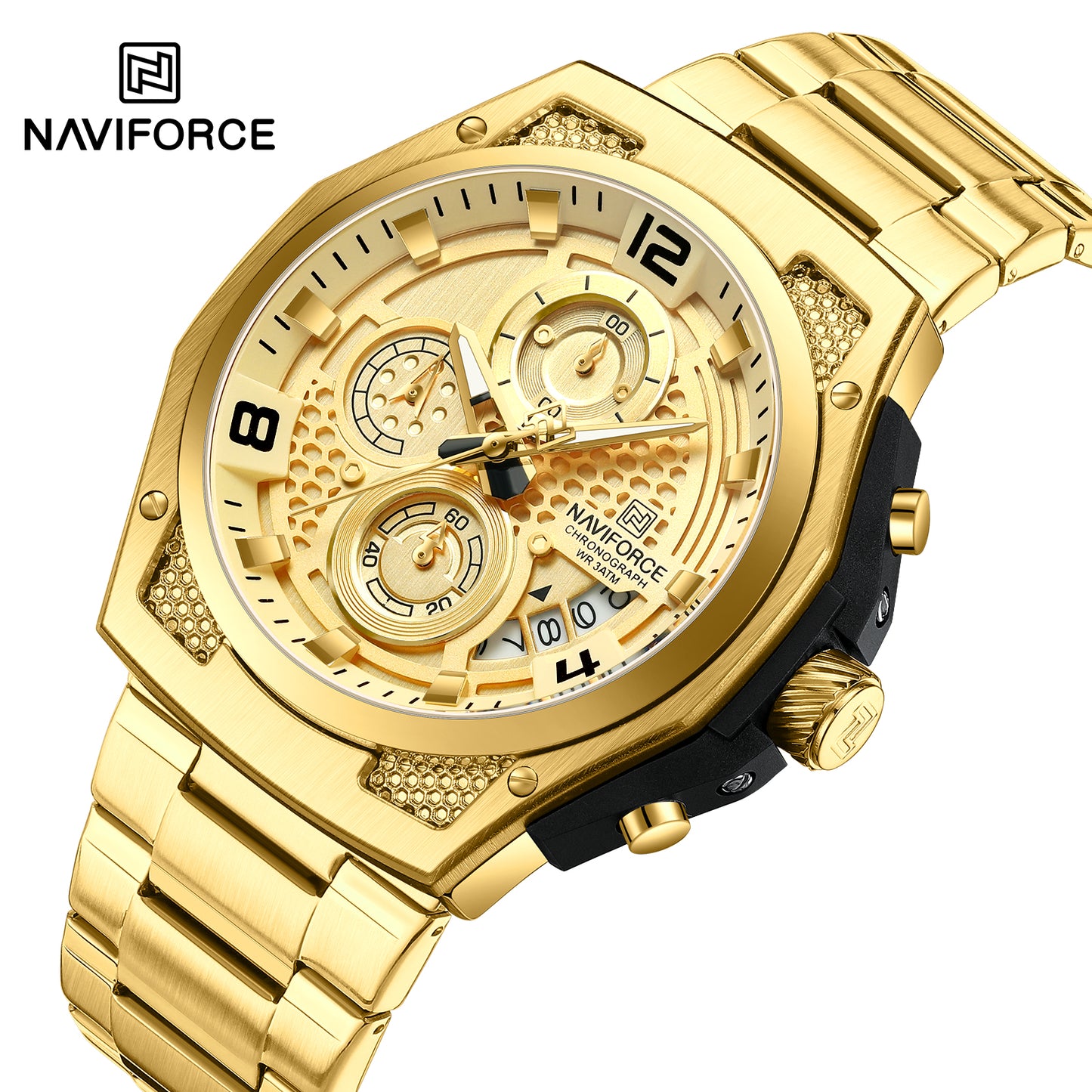 Naviforce 8051S Sentry Men Watch - Gold