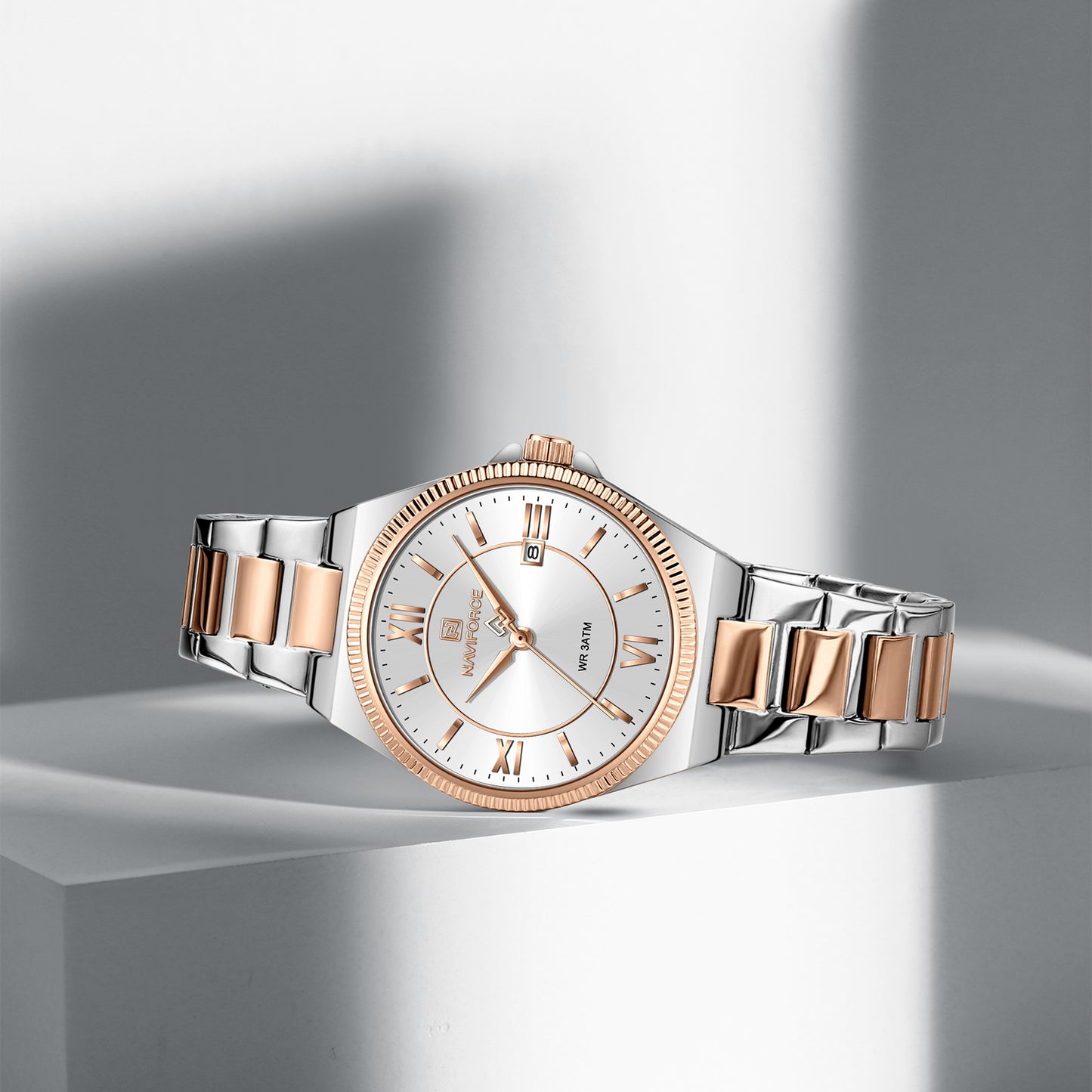 Naviforce 5073 Eva Women Watch -Silver RoseGold
