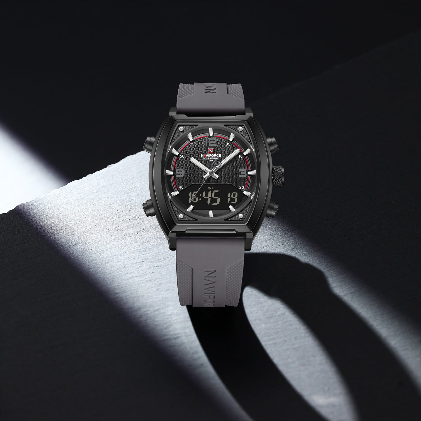 Naviforce 9242 Octagon Men Watch - Grey