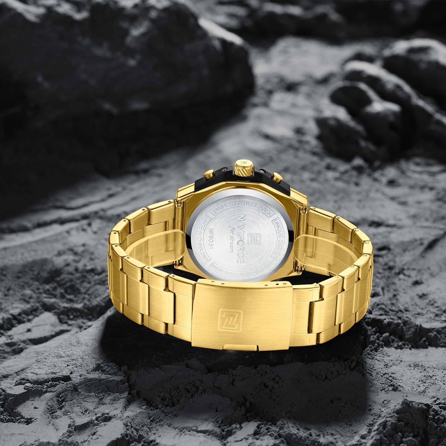 Naviforce 8051S Sentry Men Watch - Gold