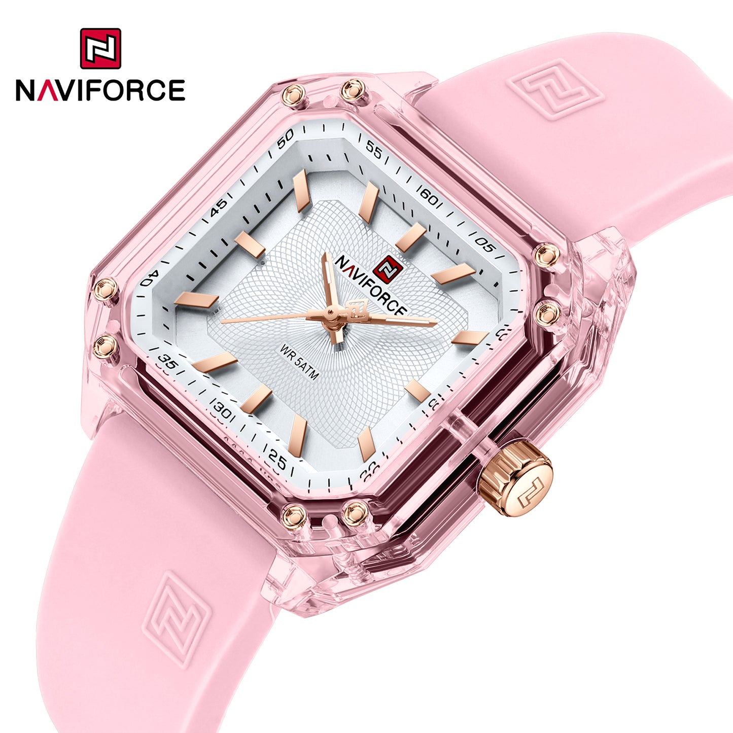 Naviforce 7106 Aurora Women Watch - Pink White