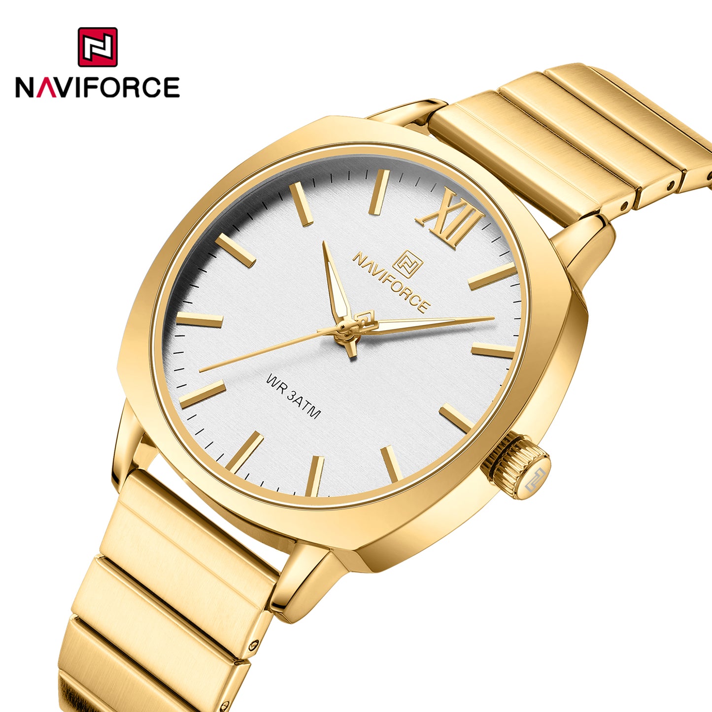 Naviforce 5044 Aurora Women Watch - Gold White