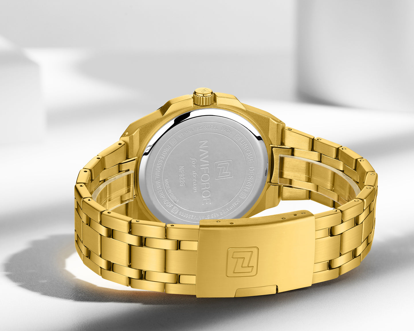 Naviforce 9226 Bloom Luxury Men Watch - Gold