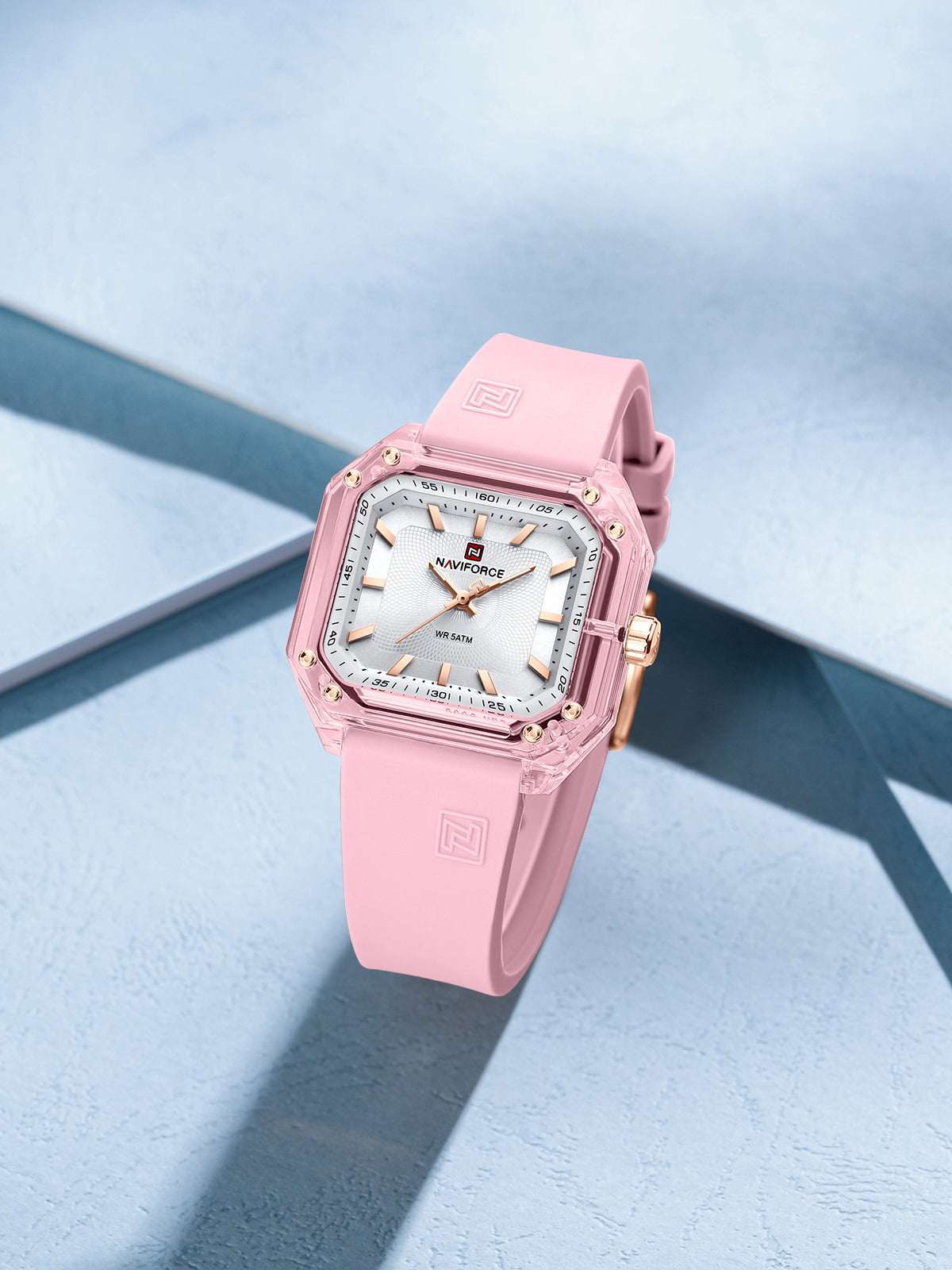 Naviforce 7106 Aurora Women Watch - Pink White
