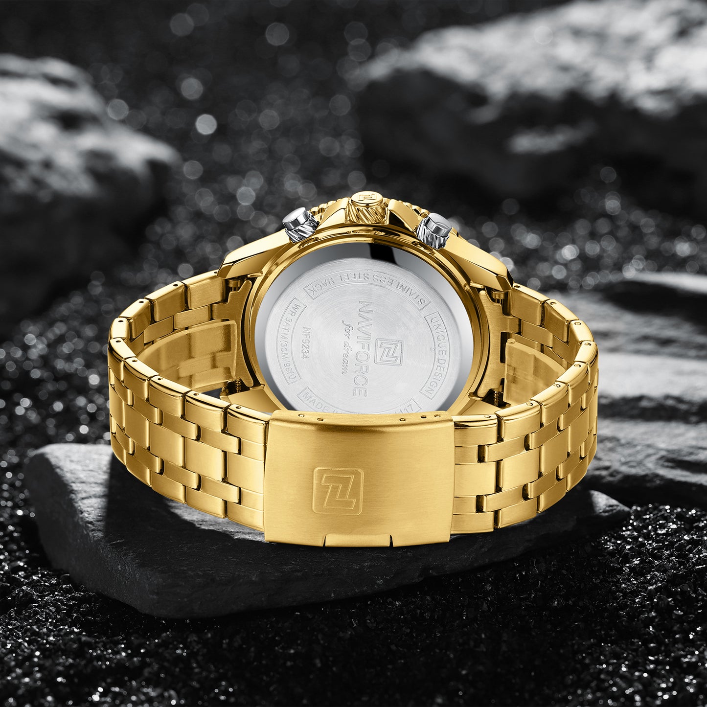 Naviforce 9234 Unicorn Men Watch - Gold