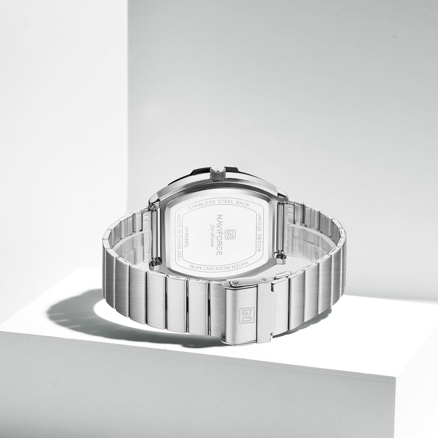 Naviforce NF8068 Paris Couple Watch - Silver Grey