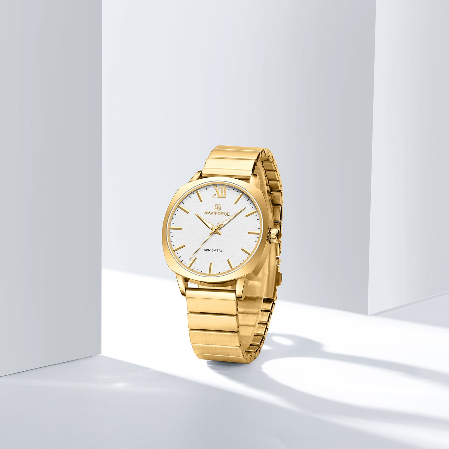 Naviforce 5044 Aurora Women Watch - Gold White