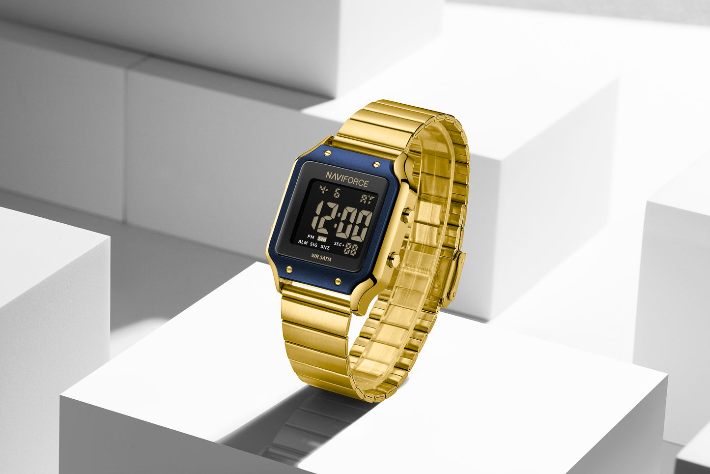 Naviforce 5046 Cleverly Women Watch - Gold Blue