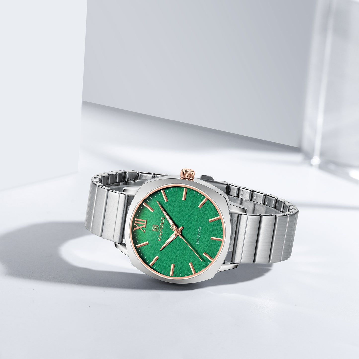Naviforce 5044 Aurora Women Watch - Silver Green