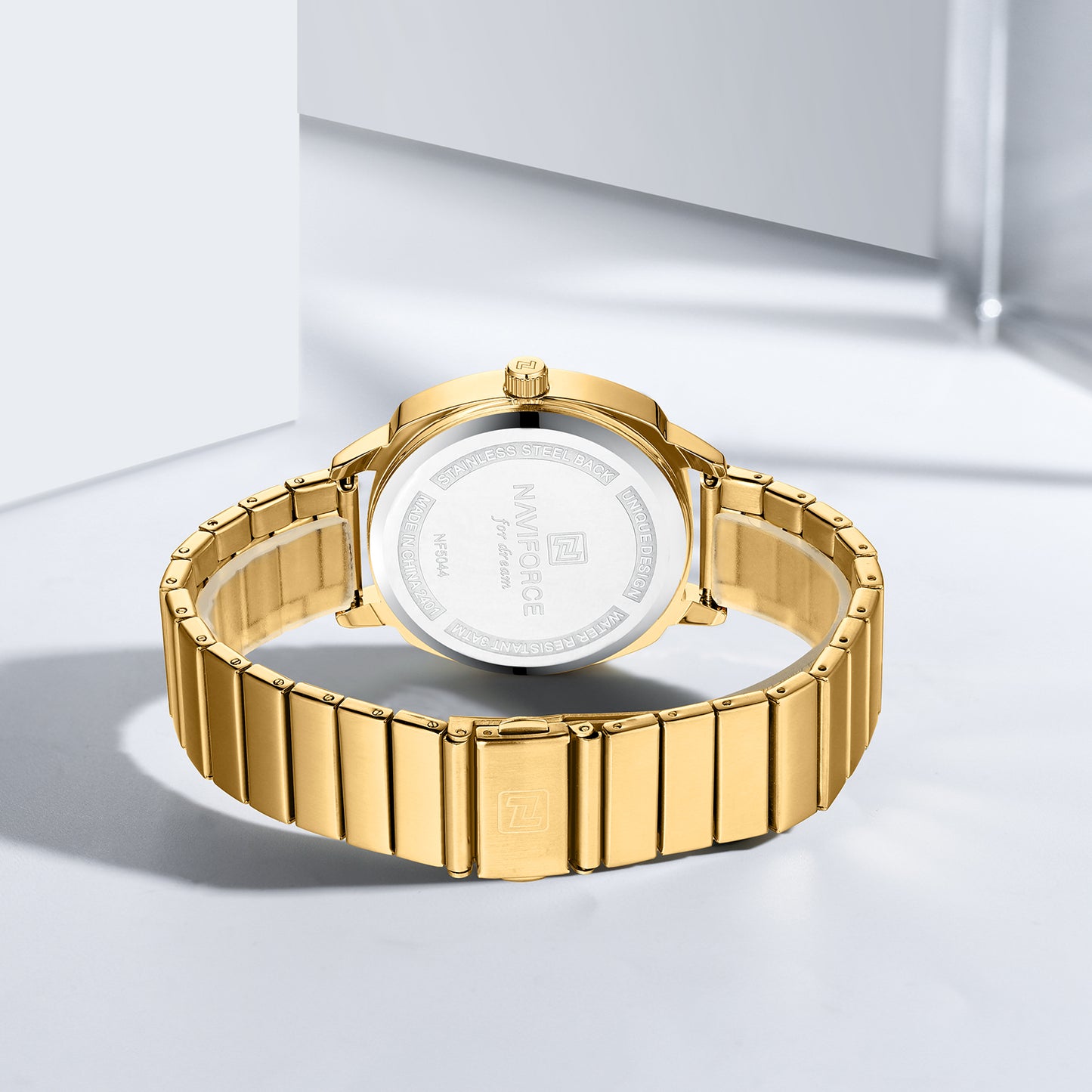 Naviforce 5044 Aurora Women Watch - Gold White