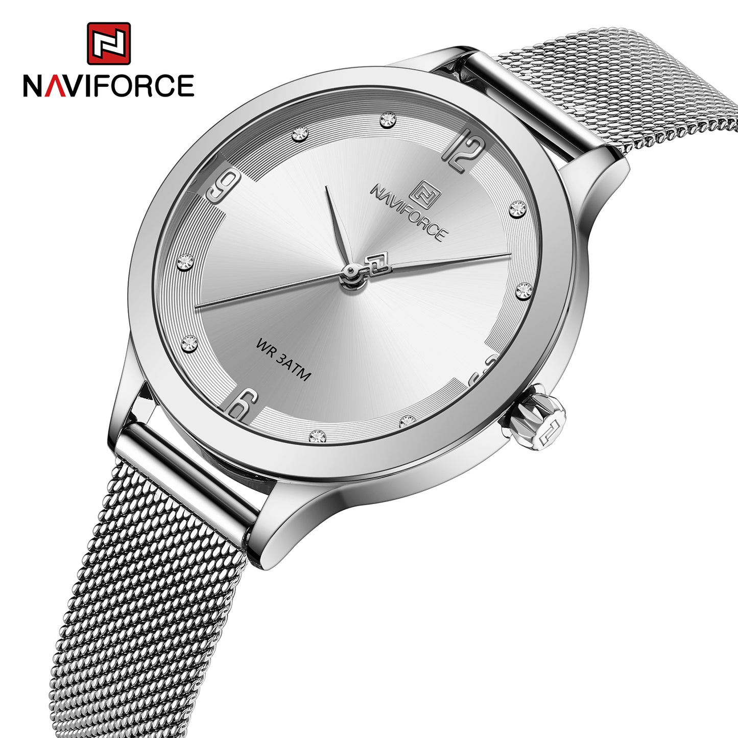 Naviforce 5023 Milenna Women Watch -Silver