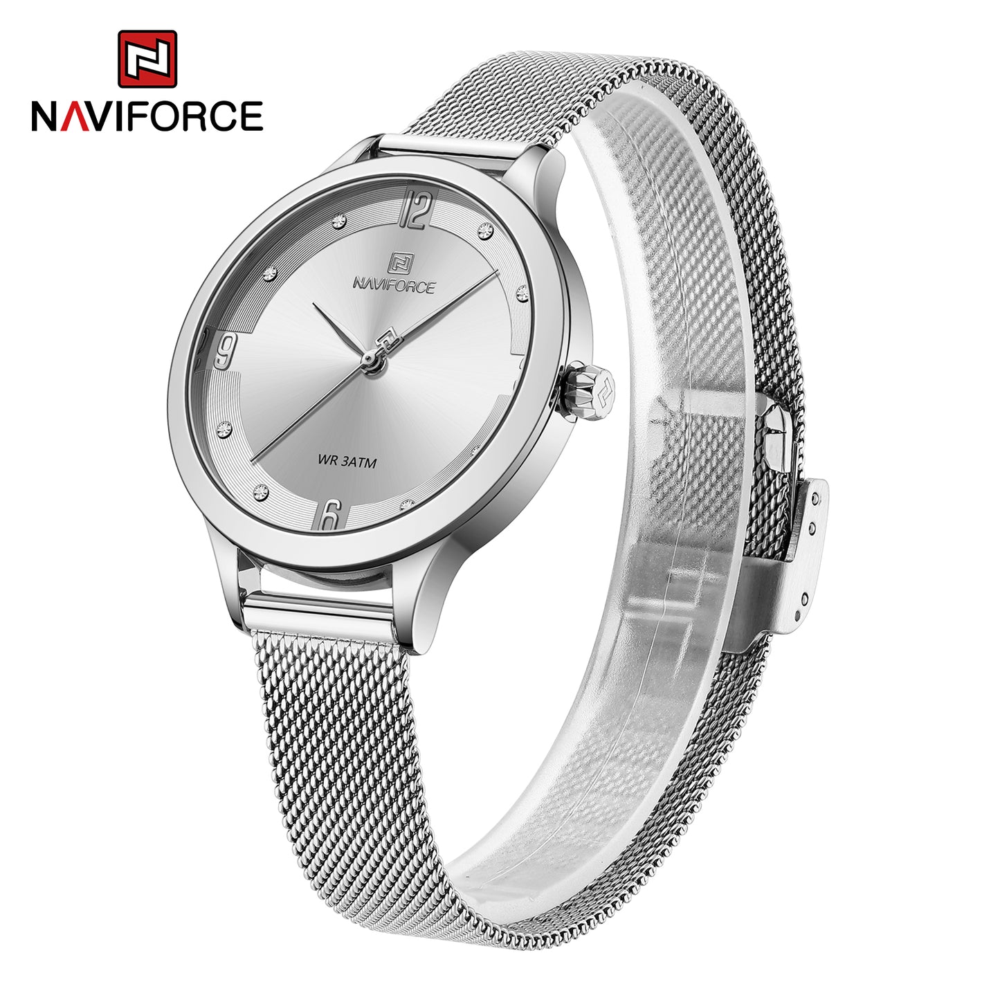 Naviforce 5023 Milenna Women Watch -Silver