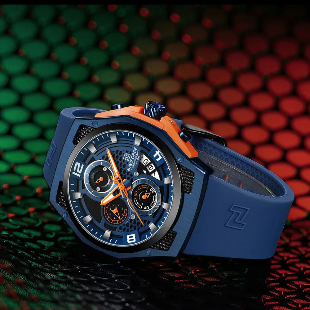 Naviforce 8051T Legacy Silicone Watch - Blue