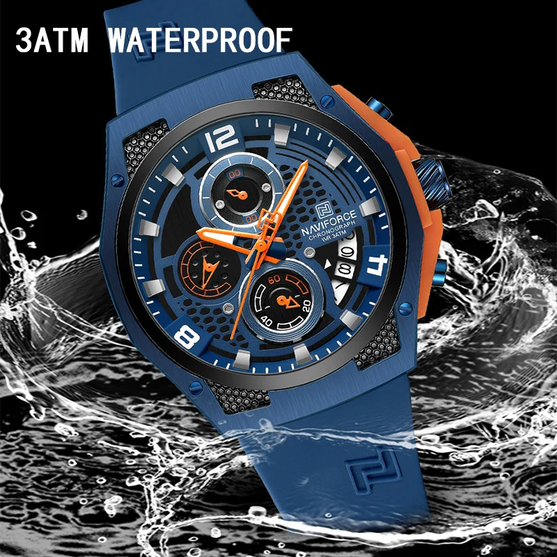 Naviforce 8051T Legacy Silicone Watch - Blue