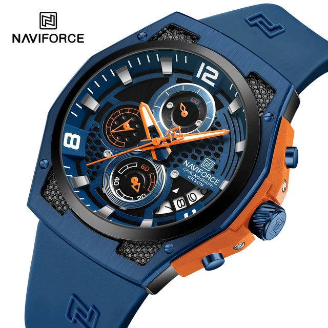 Naviforce 8051T Legacy Silicone Watch - Blue