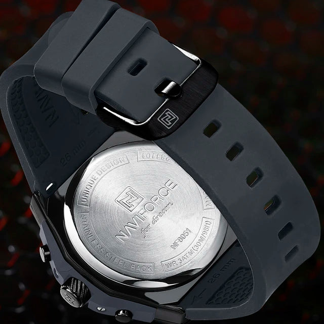 Naviforce 8051T Legacy Silicone Watch - Grey