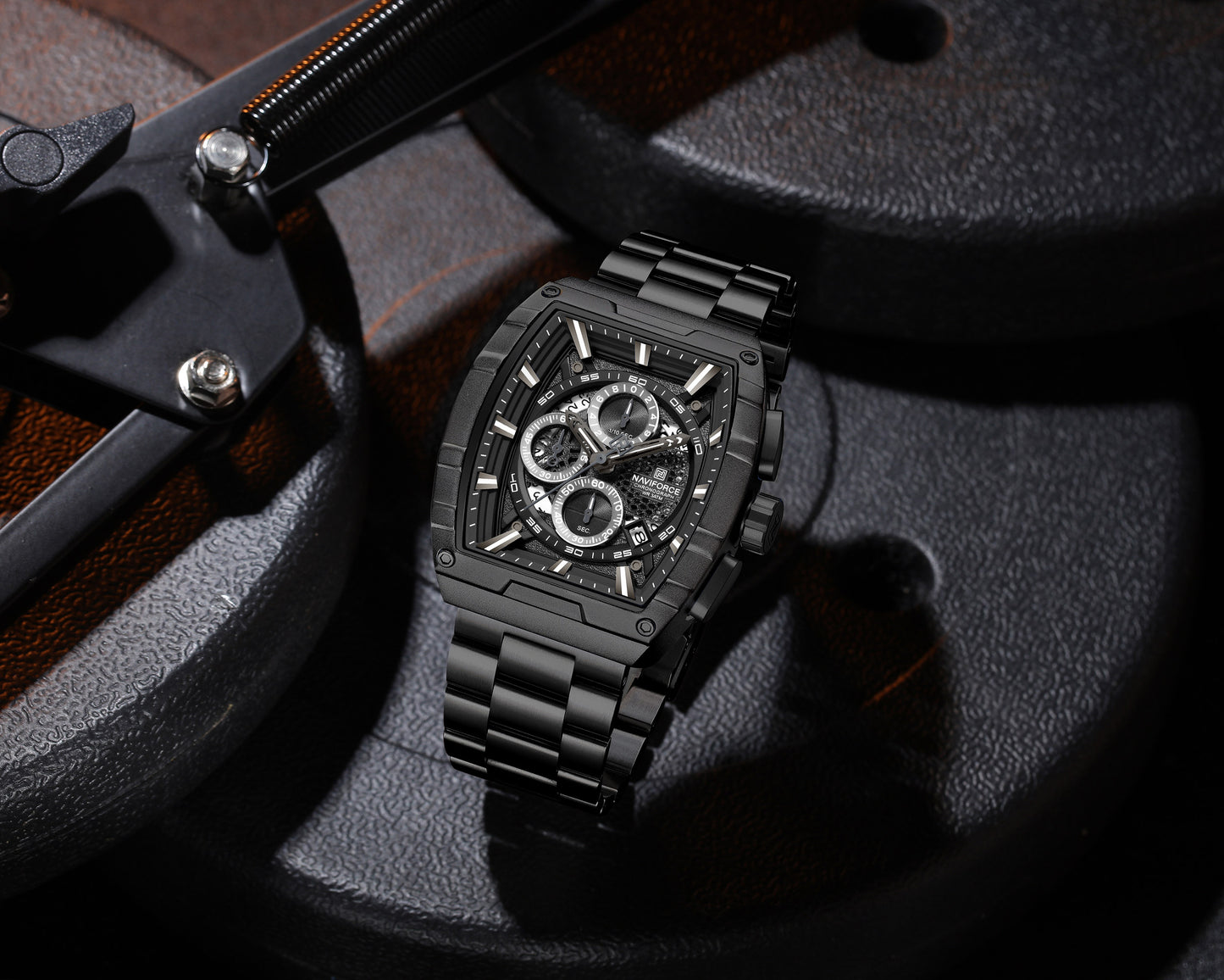 Naviforce 8066 ChronoPro Men Watch - Black