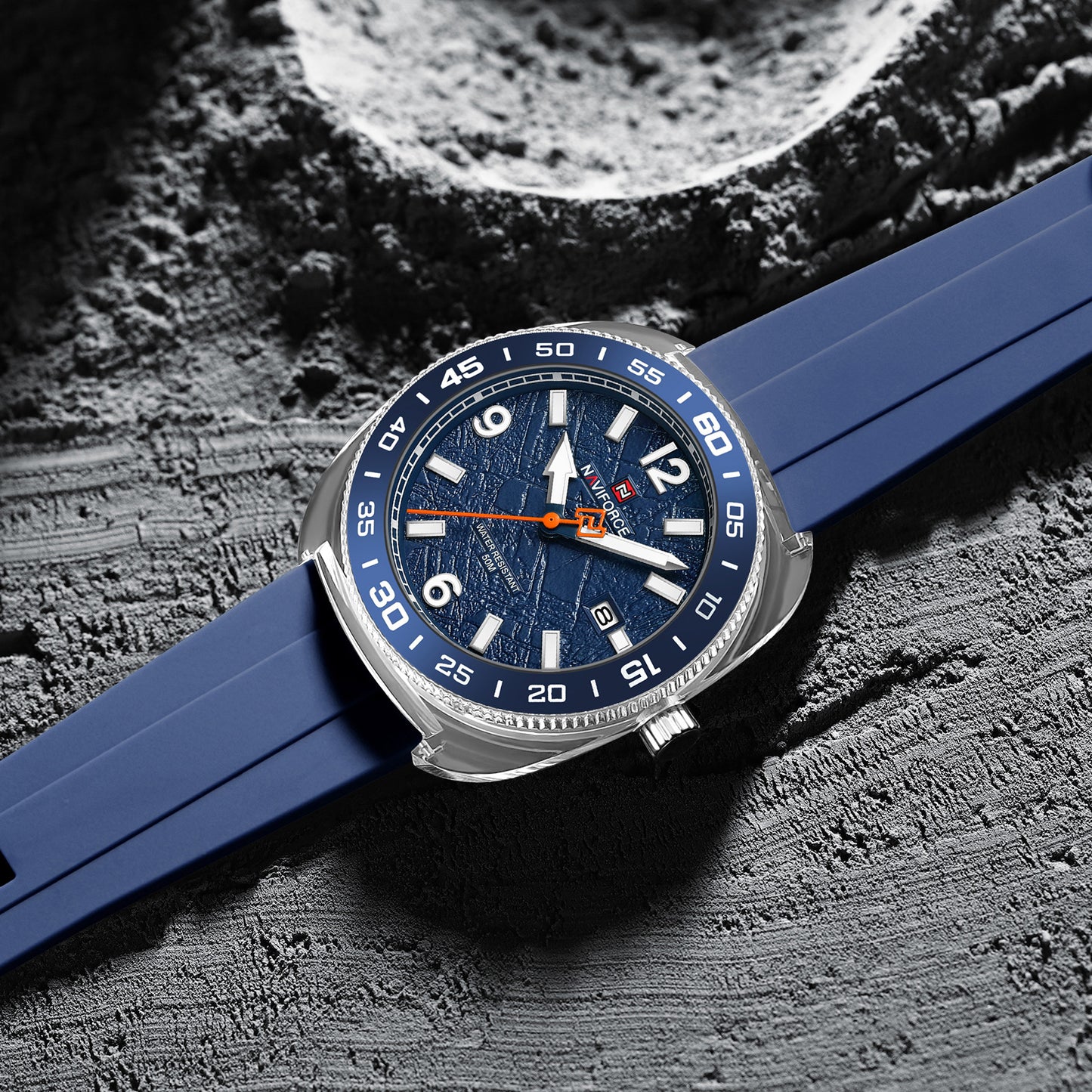 Naviforce 7130 Foxfire Unisex Silicone Watch - Blue