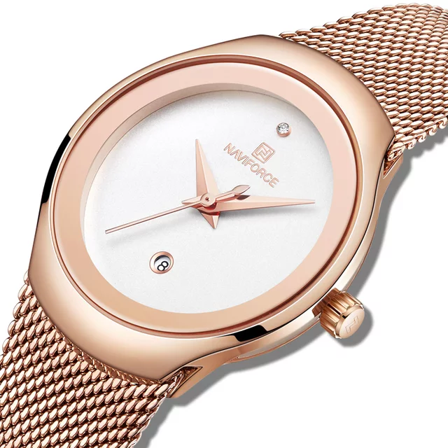 5004 Nebula Female Classic Watch - RoseGold White