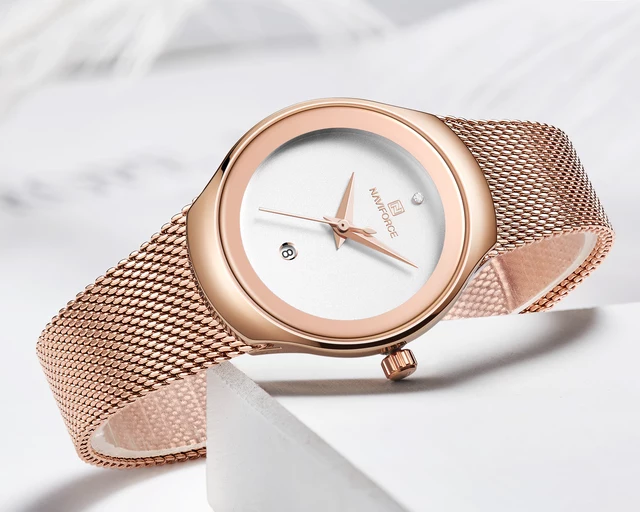 5004 Nebula Female Classic Watch - RoseGold White