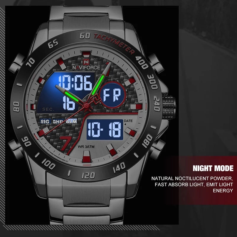 Naviforce 9171 Chromium Men Watch - Silver