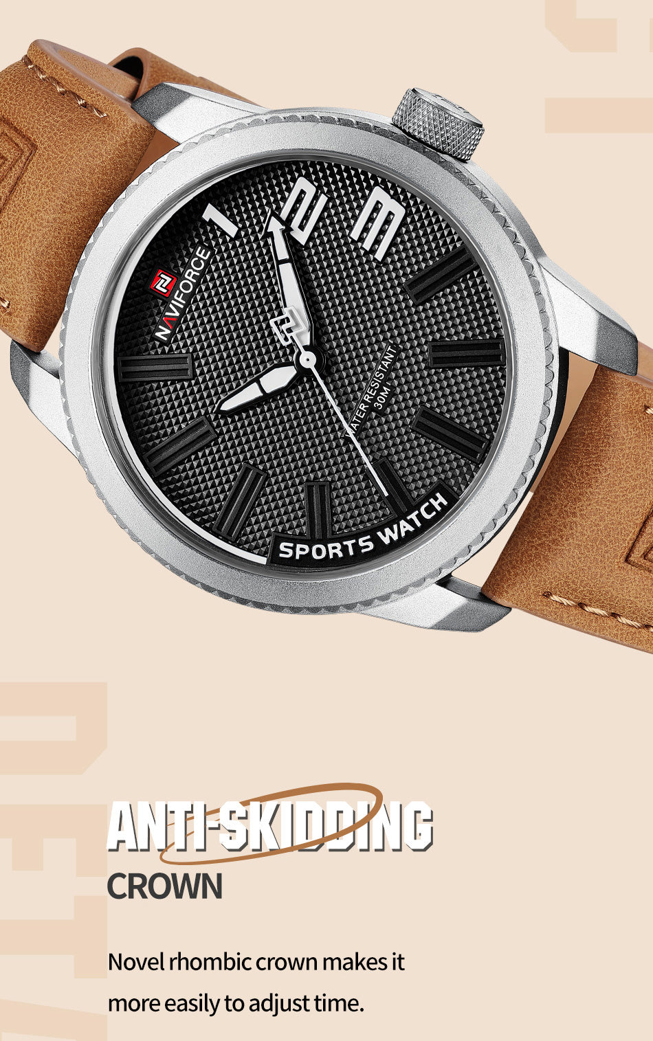Naviforce 9202 Grandel Men Watch - Brown