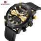 Naviforce 9235 Platinum Men Leather Watch - Black