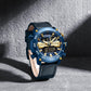 Naviforce 9235 Platinum Men Leather Watch - Blue