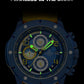 Naviforce 8034 Aviator Men Watch - Yellow Blue