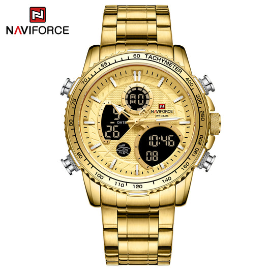 Naviforce 9182 Torpedo Men Watch - Gold