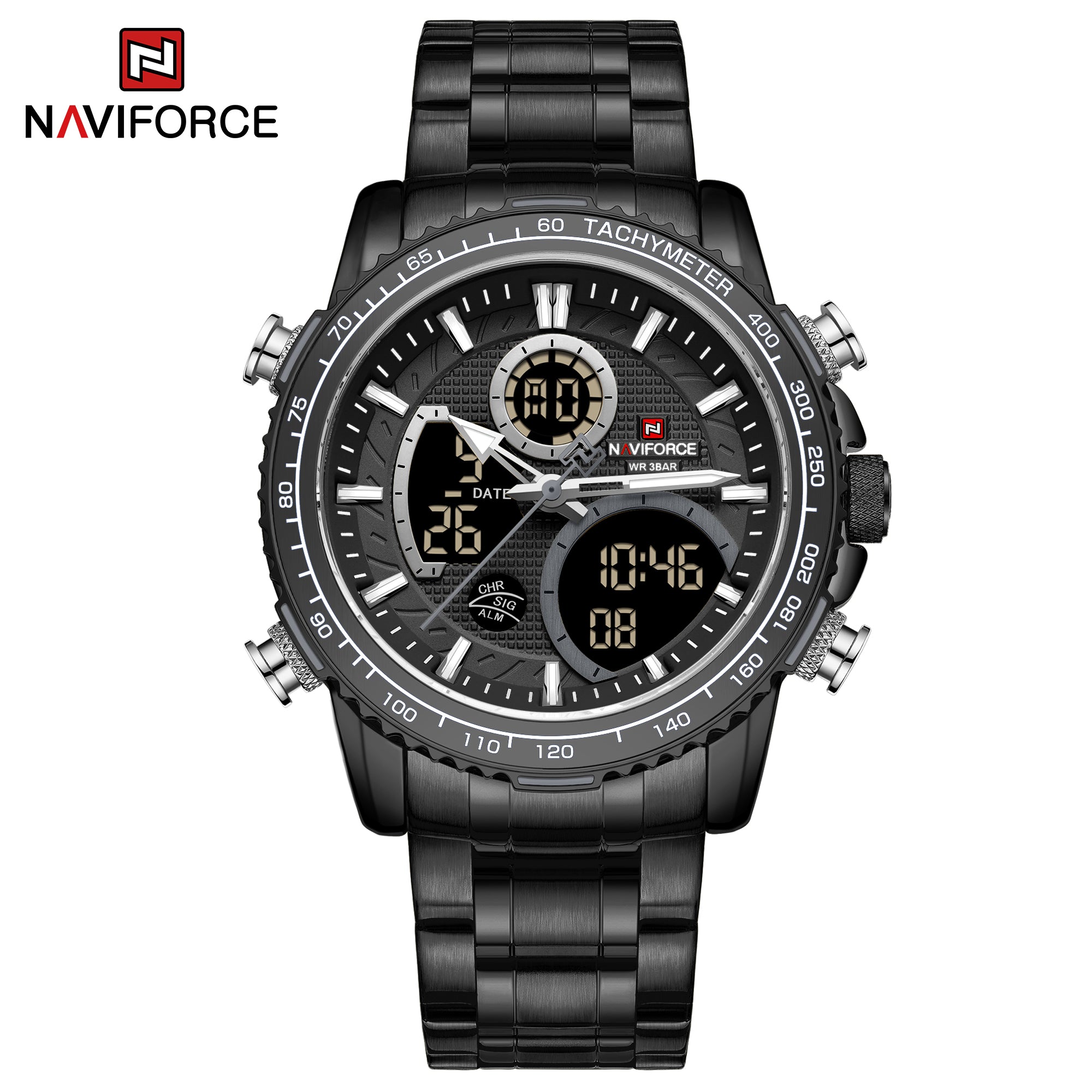 Naviforce 9182 Torpedo Men Watch - Black