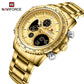 Naviforce 9182 Torpedo Men Watch - Gold