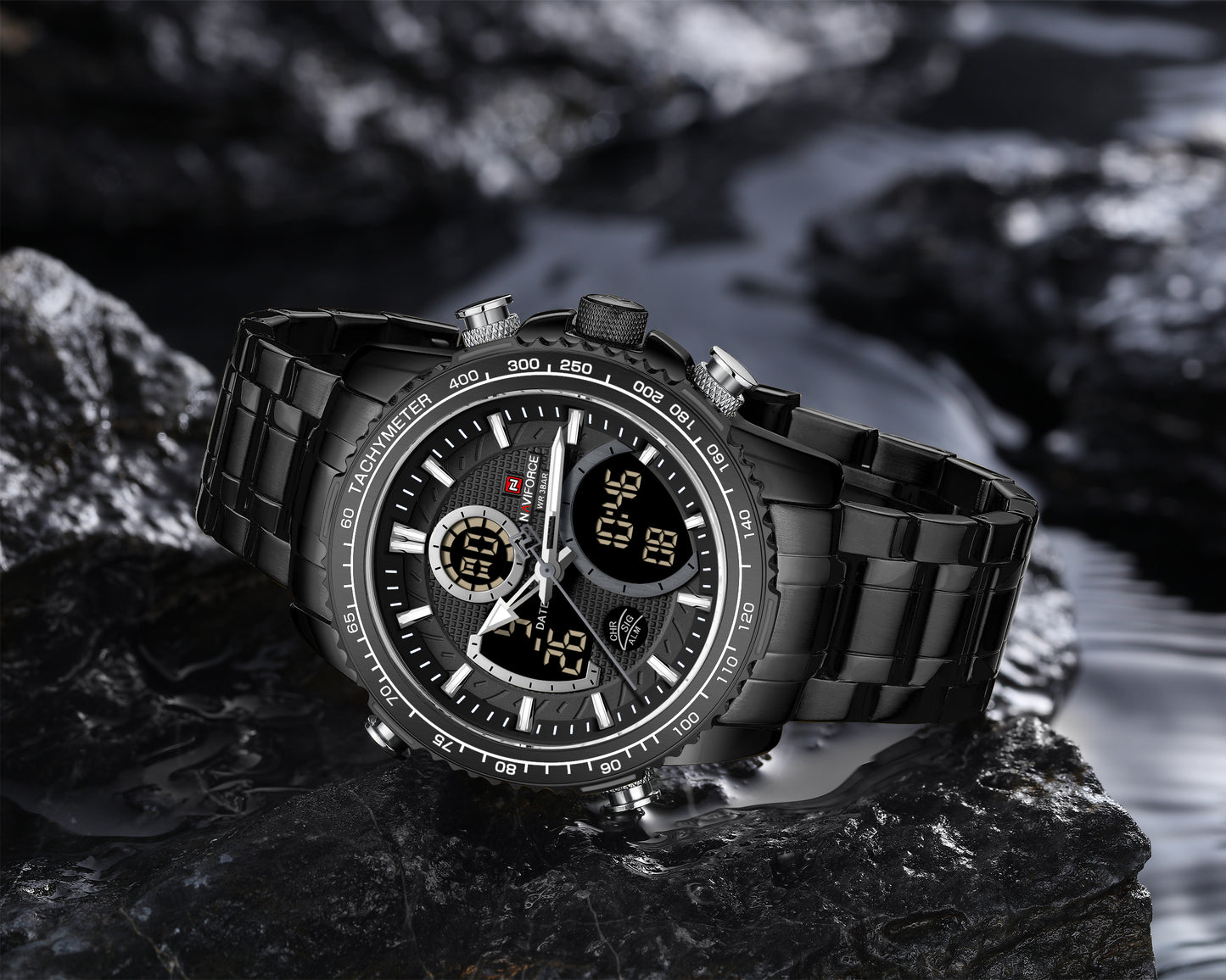 Naviforce 9182 Torpedo Men Watch - Black