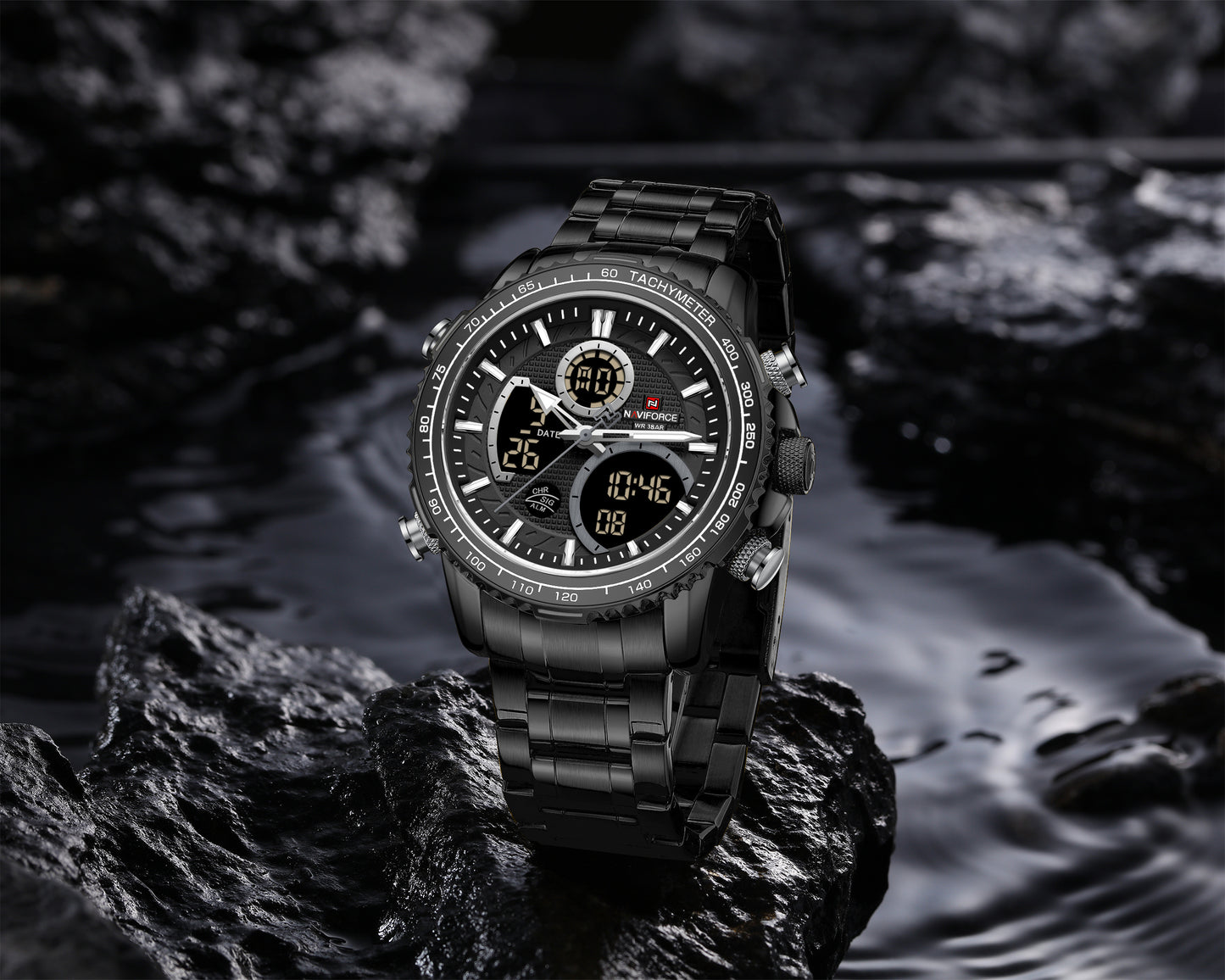 Naviforce 9182 Torpedo Men Watch - Black