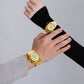 Naviforce 8048 Cupid Couple Watch - Gold