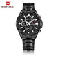 Naviforce 9089s Tourbillion Business Men Watch - Black White
