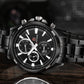 Naviforce 9089s Tourbillion Business Men Watch - Black White
