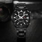 Naviforce 9089s Tourbillion Business Men Watch - Black White