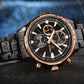 Naviforce 9089s Tourbillion Business Men Watch - Black RoseGold