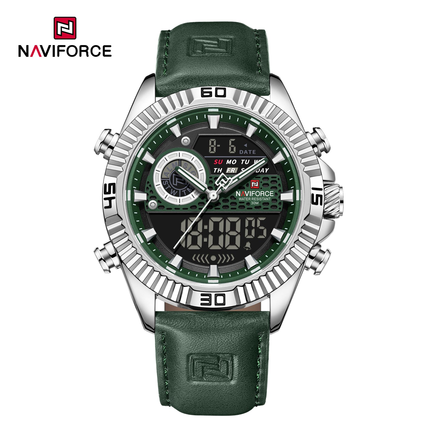 Naviforce 9262L Voyager Men Leather Watch - Green