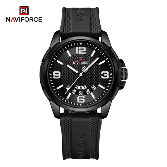Naviforce 9215T Polo Men Watch - Black White