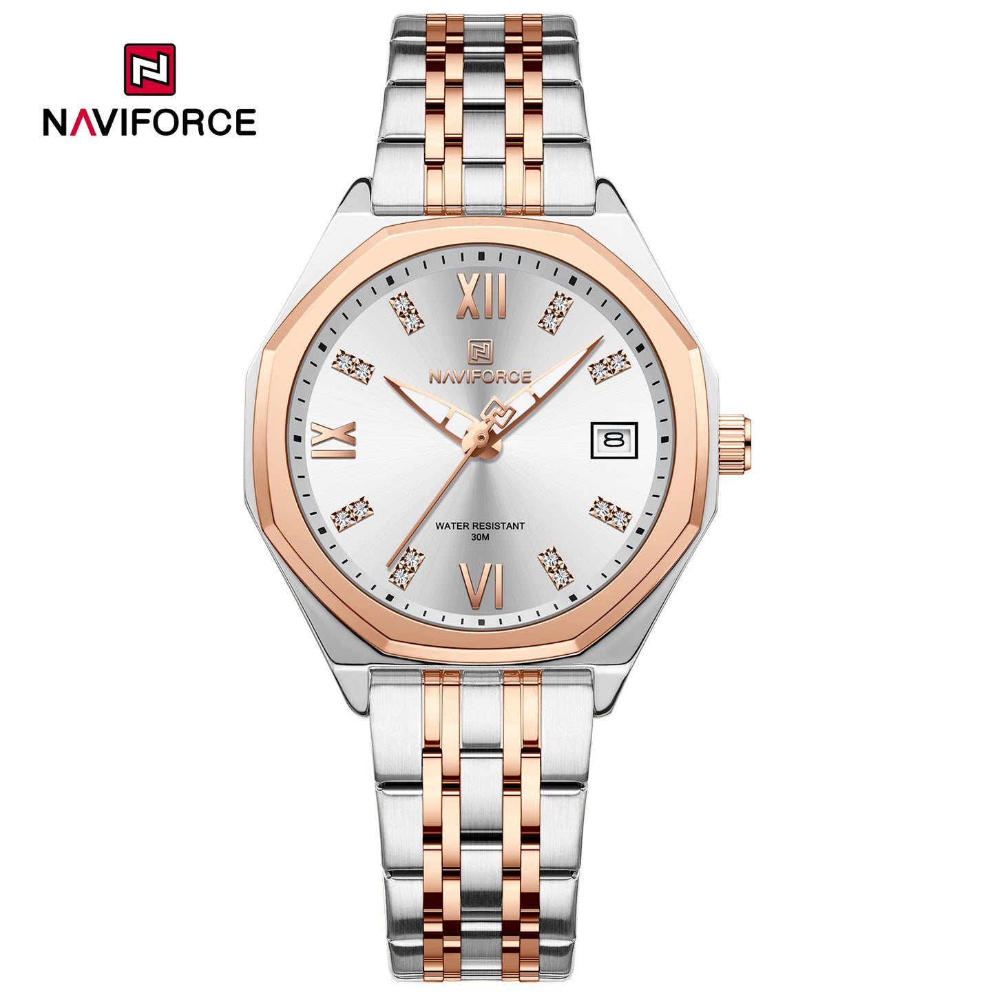 Naviforce 5052 Preston Women Watch - Silver RoseGold