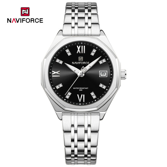 Naviforce 5052 Preston Women Watch - Silver Black