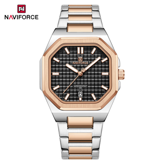 Naviforce 5053 Bold Women Watch - Silver RoseGoldBlack