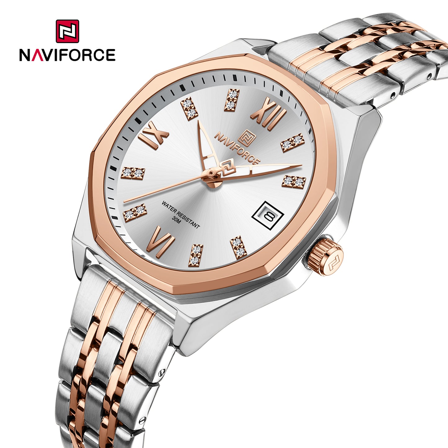 Naviforce 5052 Preston Women Watch - Silver RoseGold
