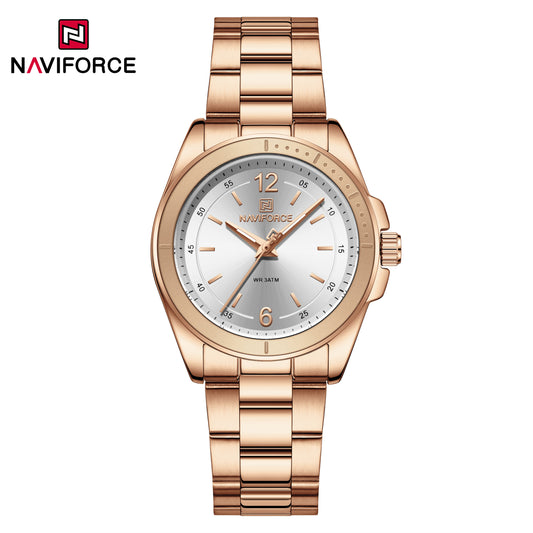 Naviforce 5062 Eminent Women Watch - RoseGold White
