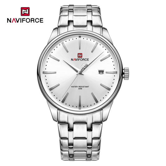 Naviforce 9230 Gamora Quartz Analog Men Watch - Silver