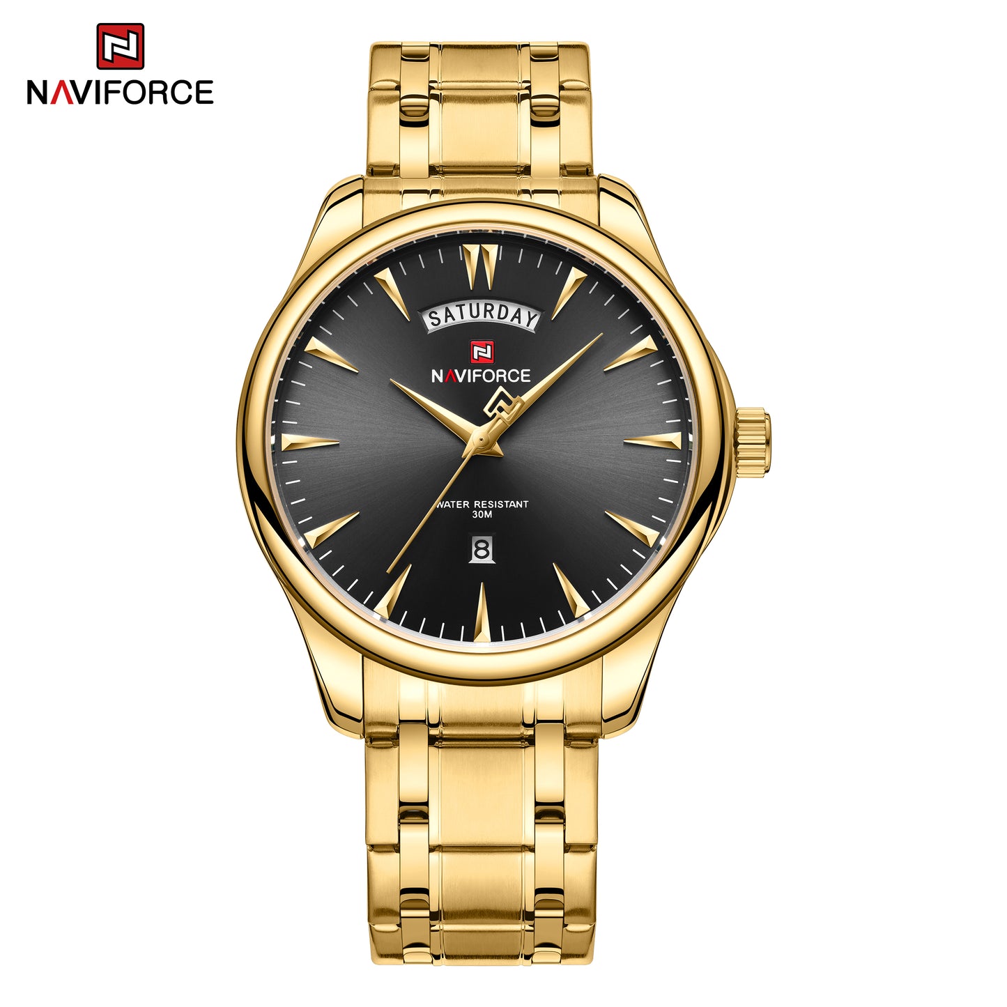 Naviforce 9213 Classic Men Watch - Gold Black
